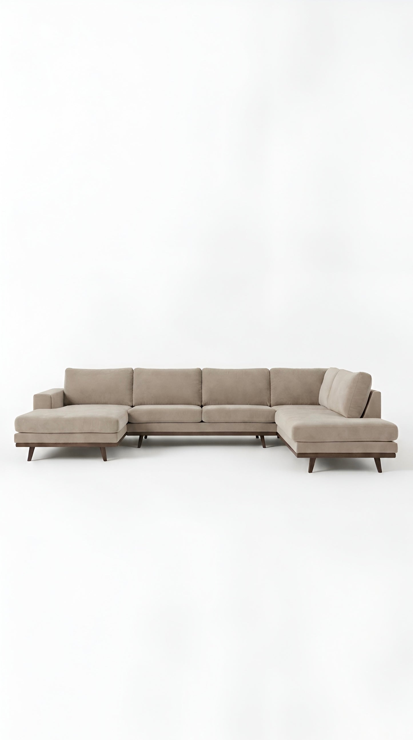 Stockholm | 6-sits med schäslong & divan | Sand Beige