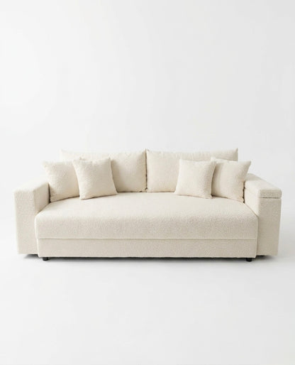 Boucle - bäddsoffa med utökad förvaring — KRAMEN