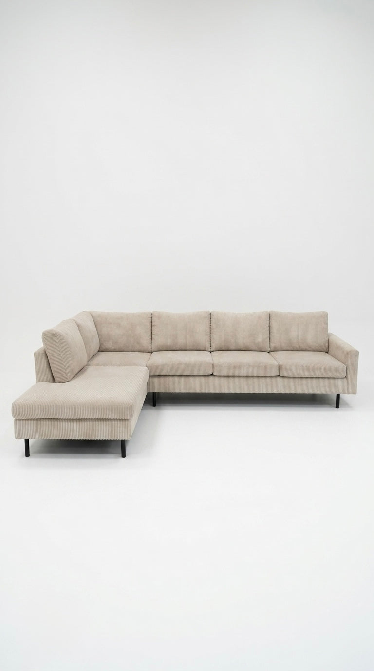 Peppe | 4 sits med divan | Beige Manchester