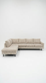 Peppe | 4 sits med divan | Beige Manchester