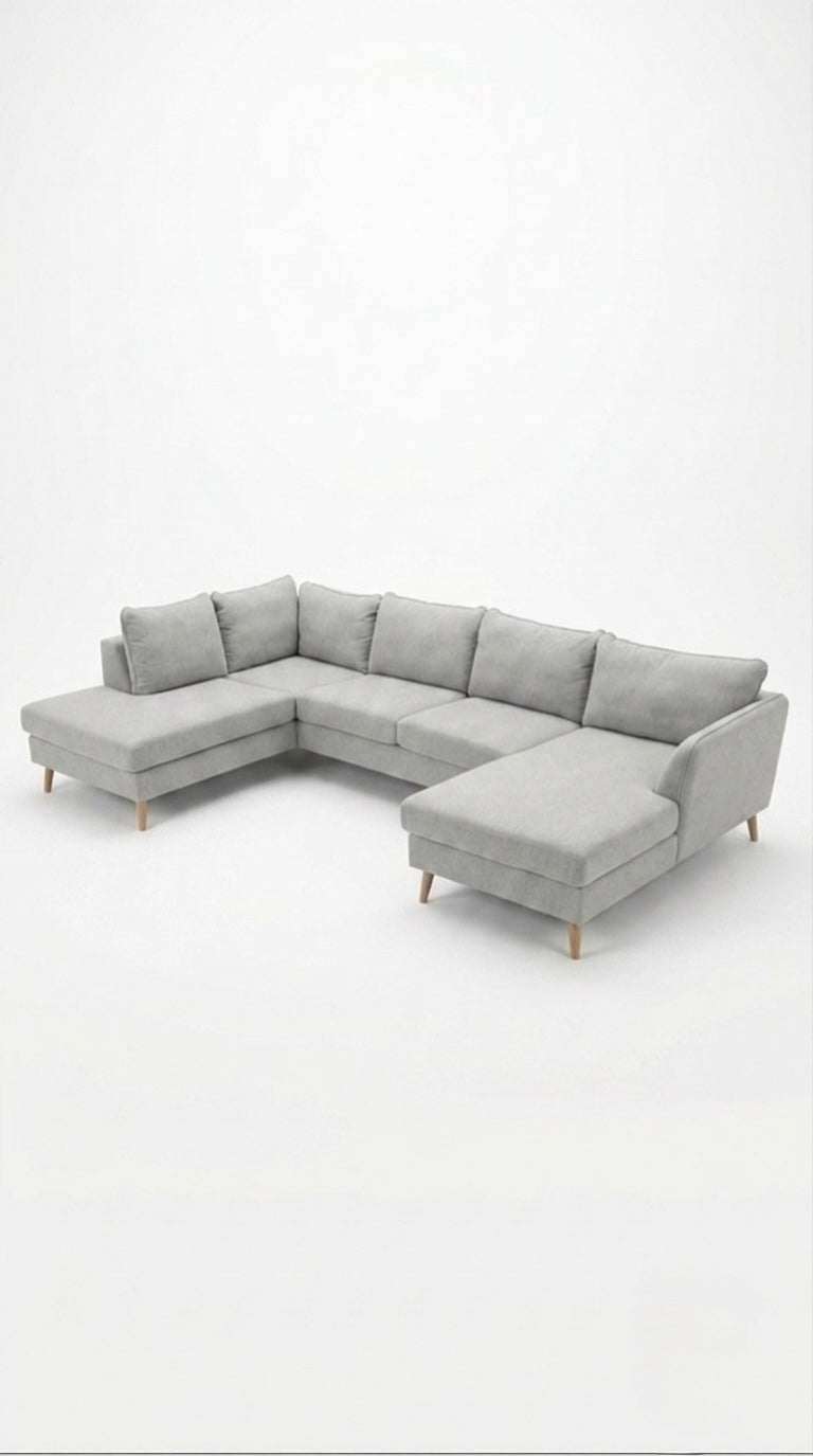 County | 6-sits med schäslong & divan | Alex Beige
