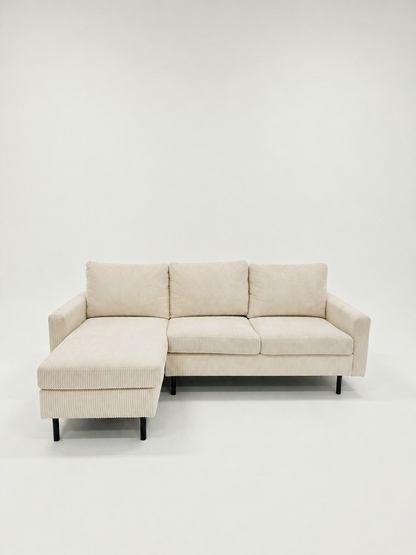 Peppe | 3-seater with reversible chaise longue