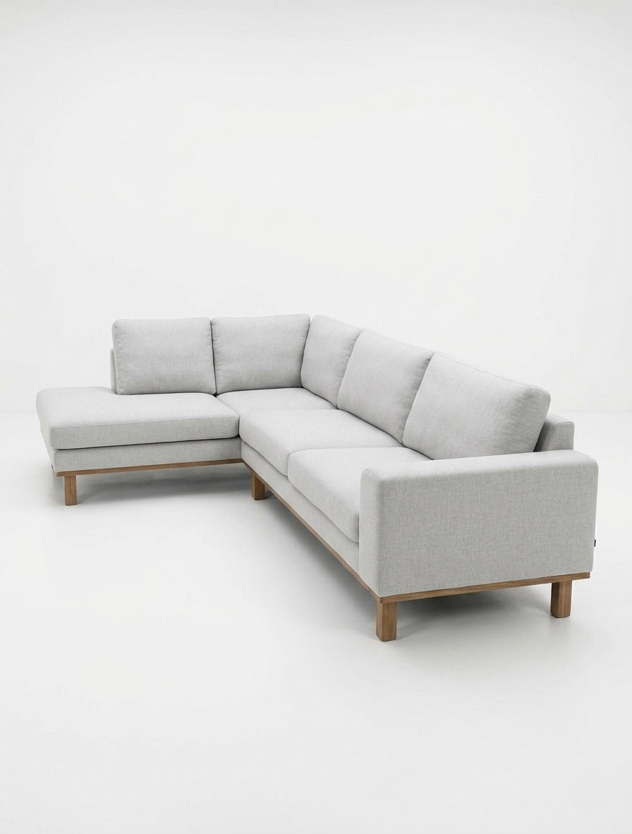 Stockholm | 4.5-seater with chaise longue - linen beige