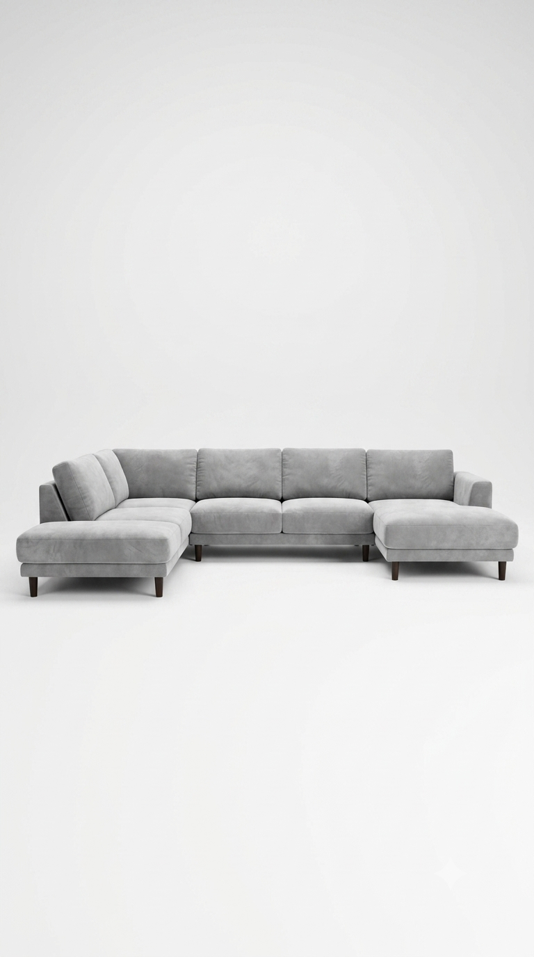 Cleveland | 4 sits med schäslong & divan – GREIGE