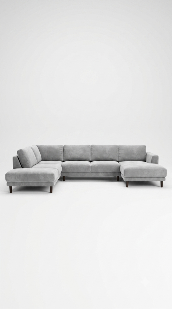 Cleveland | 4 sits med schäslong & divan – GREIGE