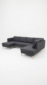 County | 6-sits med schäslong & divan | Midnatt