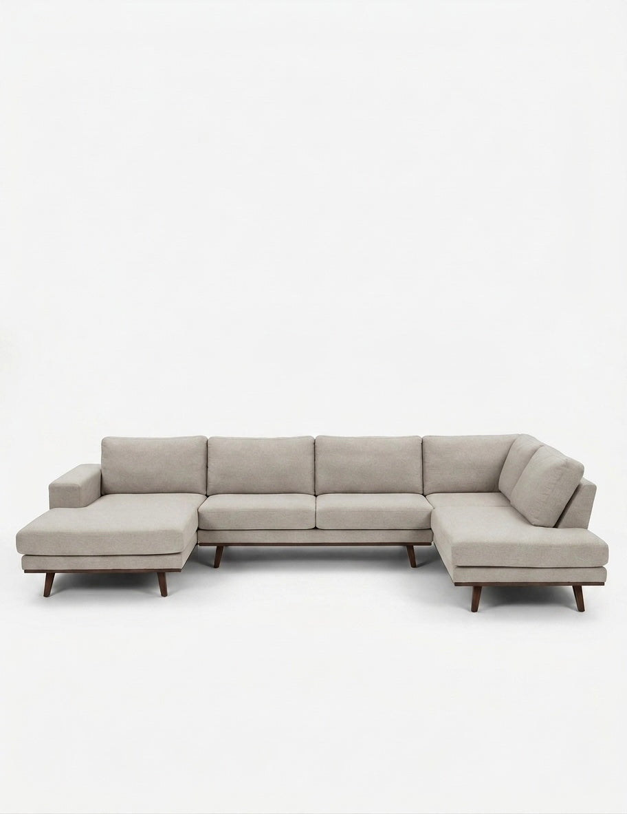 Stockholm | 5 sits med schäslong & divan | Beige