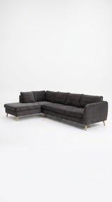 County | 5-sits med schäslong | Sammet