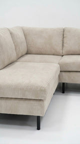 Peppe | 4 sits med divan | Beige Manchester