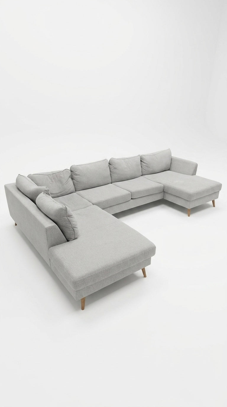County | 6-sits med schäslong & divan | Alex Beige