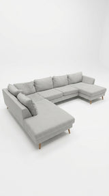 County | 6-sits med schäslong & divan | Alex Beige