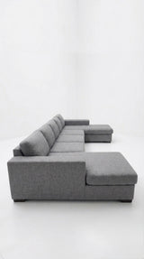 Nevada XL | 6-sits med schäslong & divan | Mörkgrå