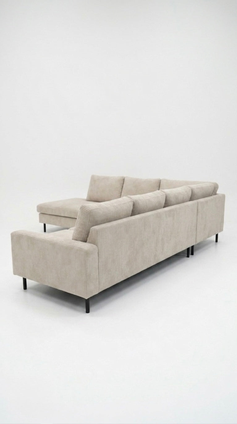 Peppe | 4 sits med divan | Beige Manchester