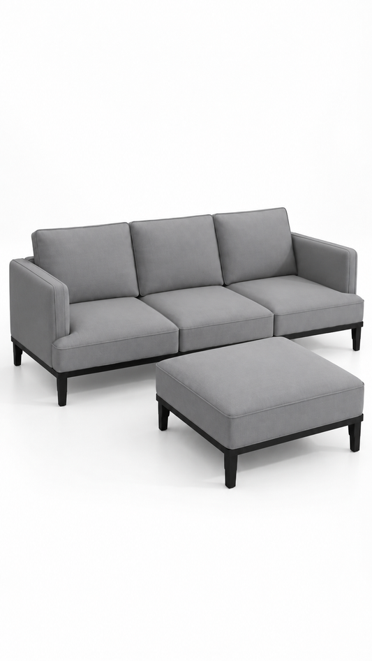 KRAMEN - 3,5—sits soffa med fotpall