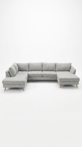 County | 6-sits med schäslong & divan | Alex Beige