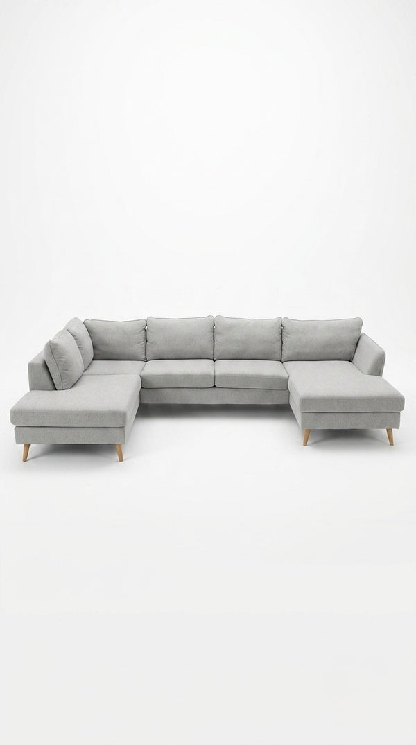 County | 6-sits med schäslong & divan | Alex Beige