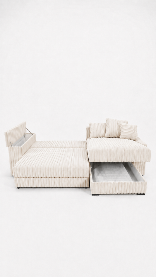 KRAMEN Bäddsoffa vändbar divan med dold förvaring - Tilia 01