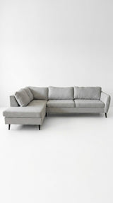 County | 4 sits med schäslong | Grå/Beige