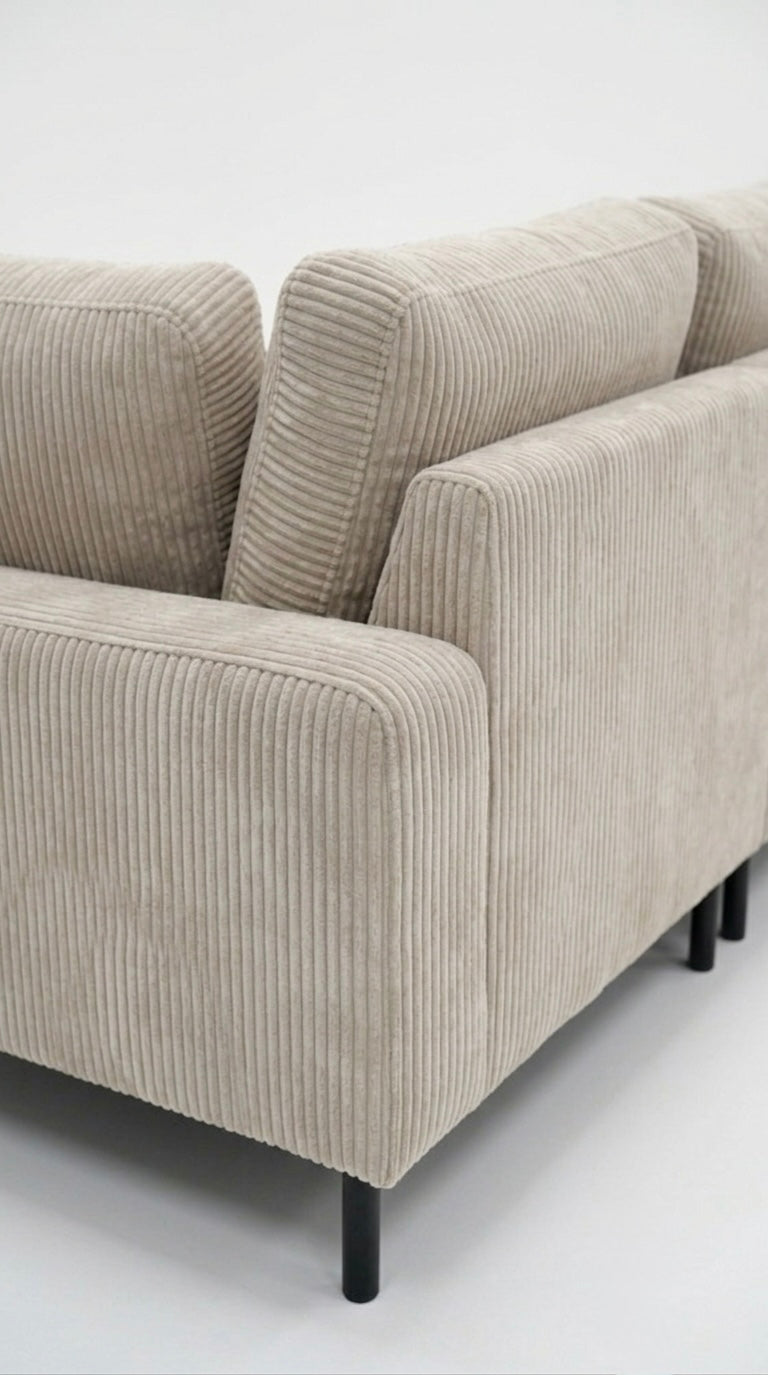 Peppe | 4 sits med divan | Beige Manchester