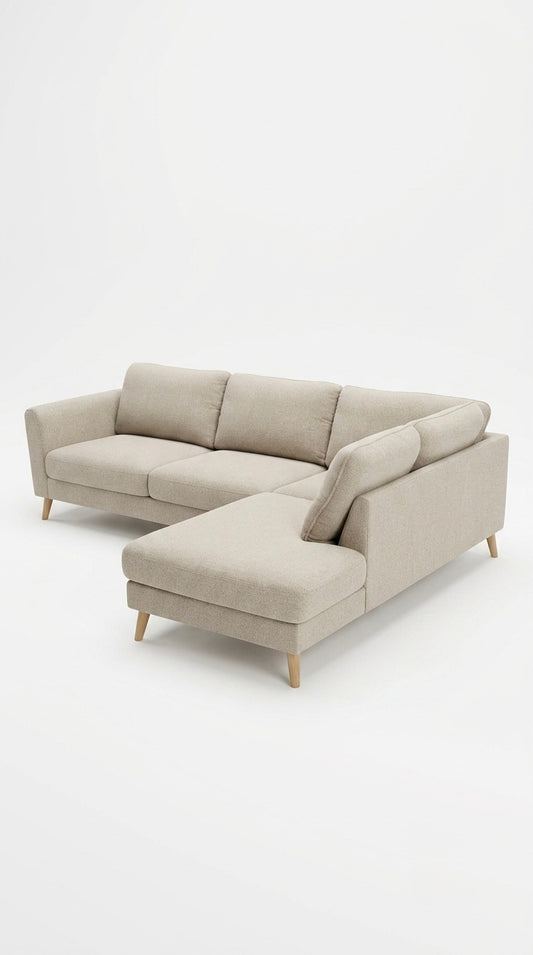 Madison | 4.5 sits med schäslong | Beige