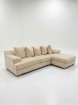 Kingston beige | 4-seater sofa with chaise longue