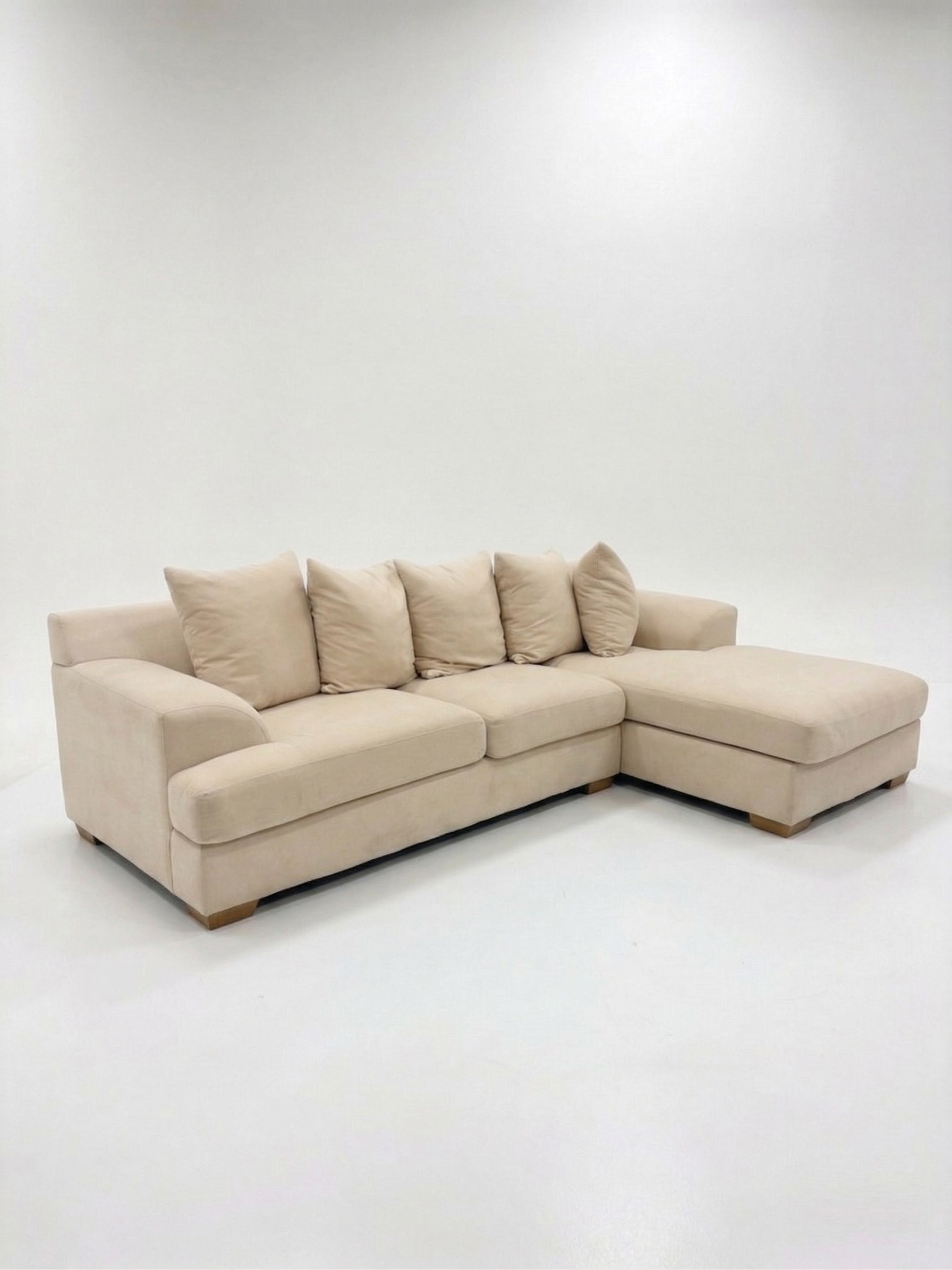Kingston Beige | 4-sits soffa med schäslong |