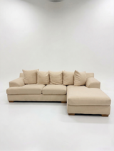 Kingston beige | 4-seater sofa with chaise longue