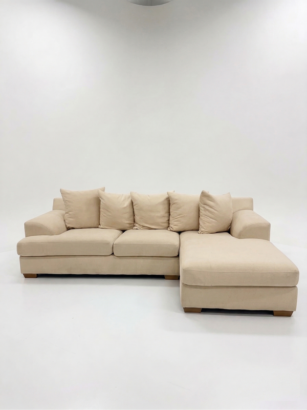 Kingston beige | 4-sits soffa med schäslong